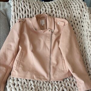 LC Lauren Conrad Light Pink Leather Jacket
